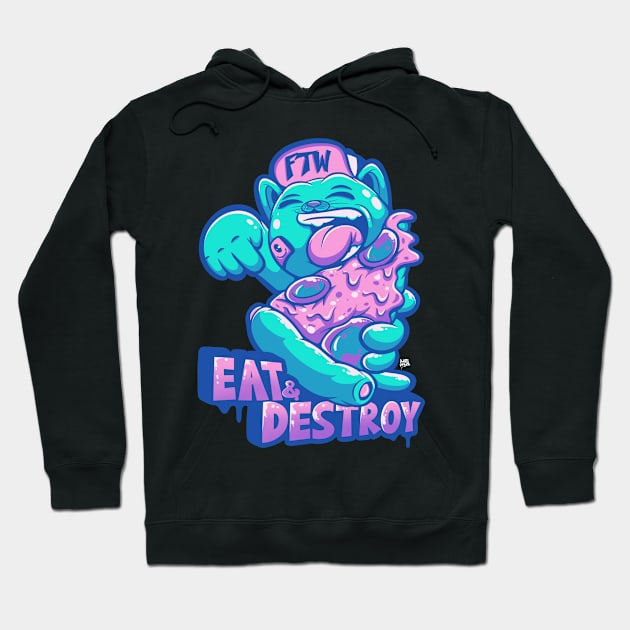 eat & destroy Hoodie by Behold Design Supply
